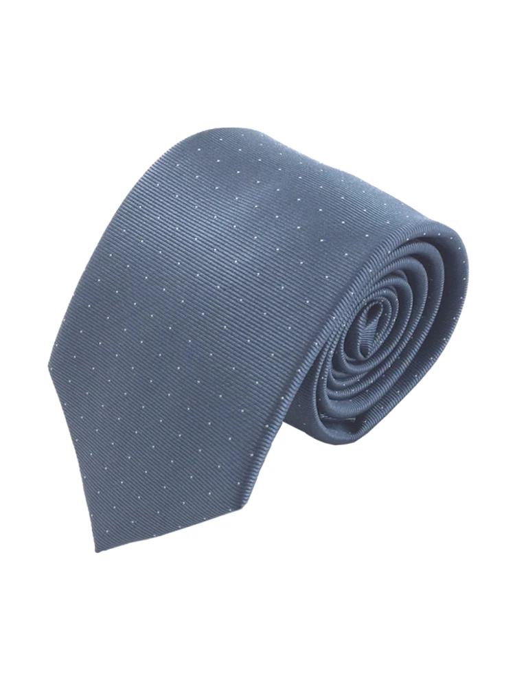 ピンドットネクタイピンク/ブラウン/ブルー