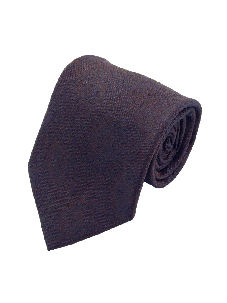 イタリア生地ネクタイGIULIANOGALETTIシャドー柄ワイン/ブラウン/ネイビー