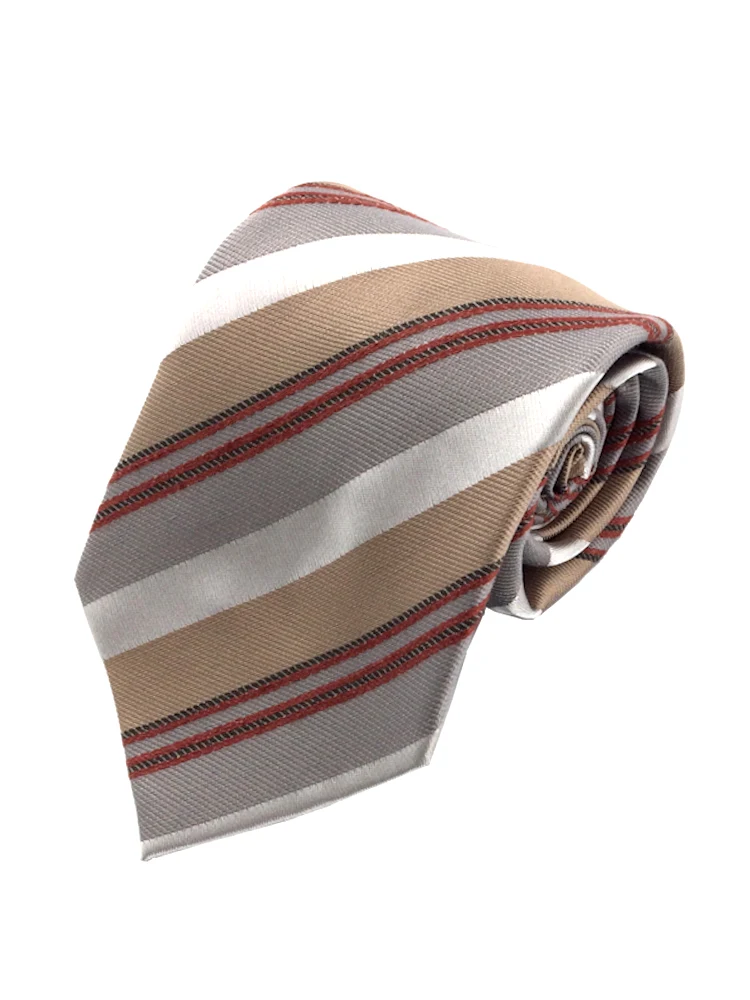 コットンミックスタイストライプグレー/ネイビー