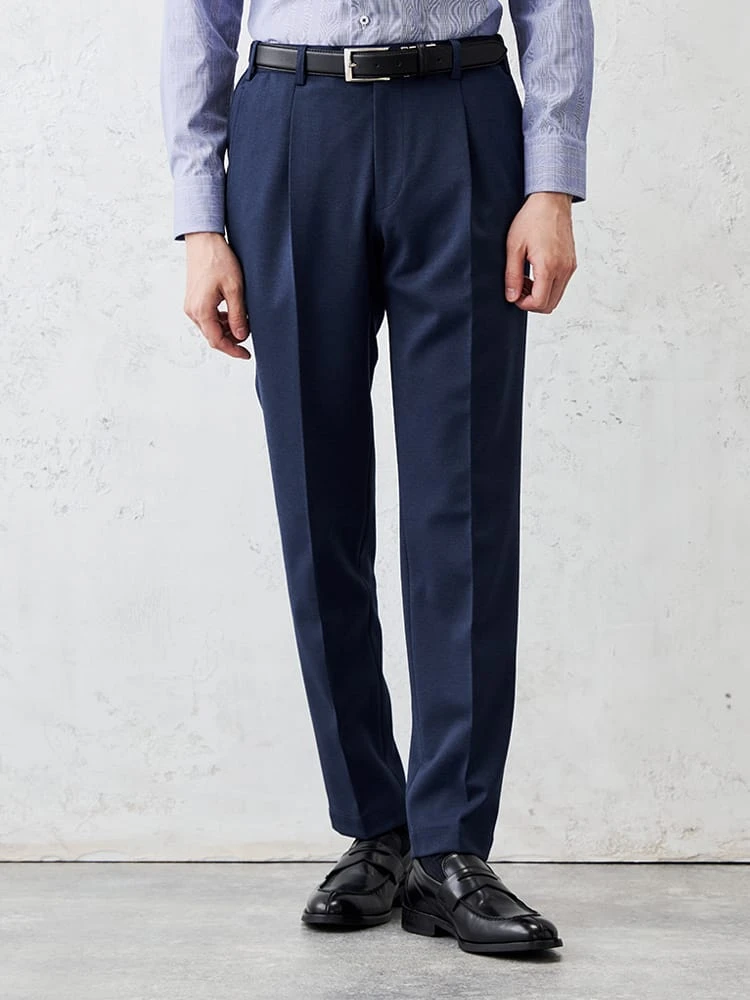 TRANSCONTINENTSデレガントジャージパンツブラック/ネイビー