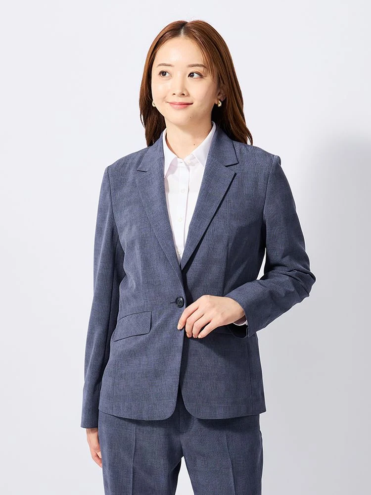 【Mywardrobe】グレンチェックスーツテーラードジャケットブラウン/ネイビー