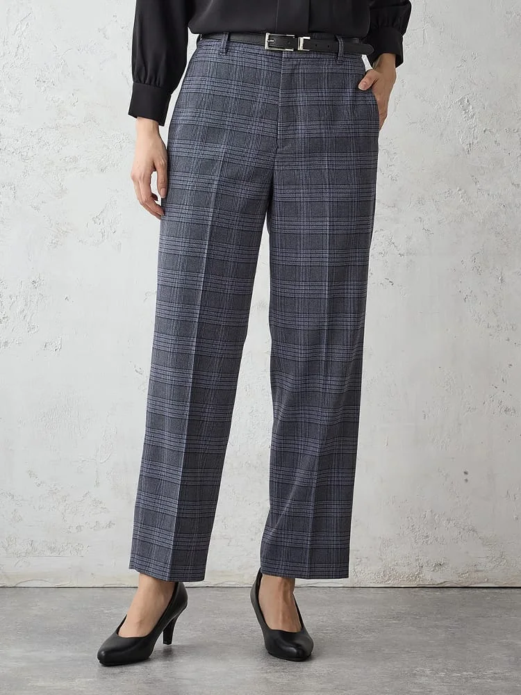 Mywardrobeトラッドチェックパンツグレー/ネイビー