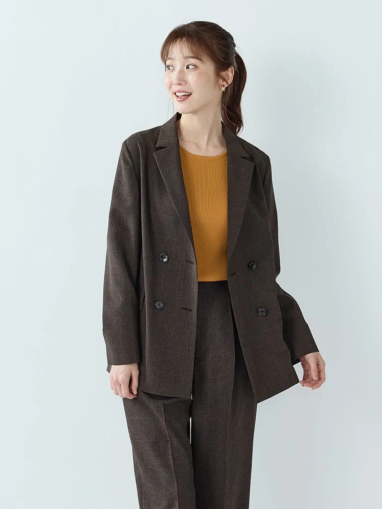 Mywardrobeシャドーピンスラブスーツダブルジャケット