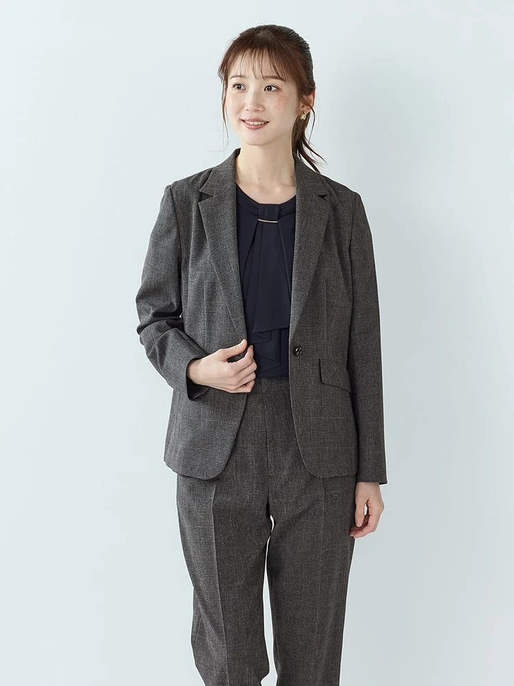 Mywardrobeシャドーピンスラブスーツシングルジャケット