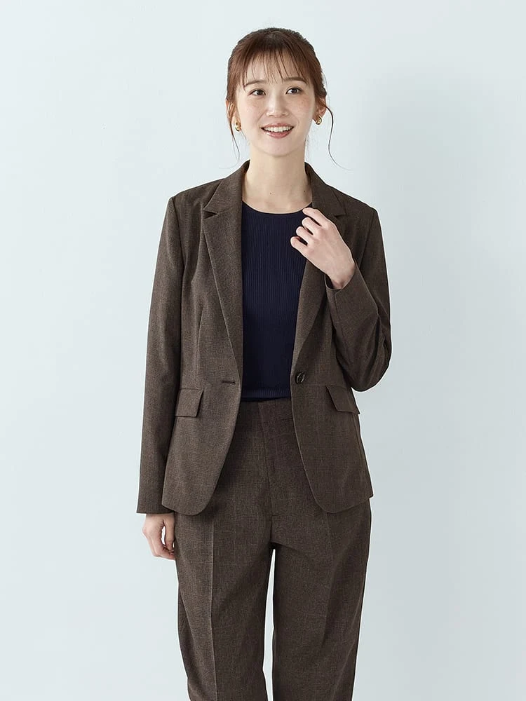 Mywardrobeシャドーピンスラブスーツシングルジャケット