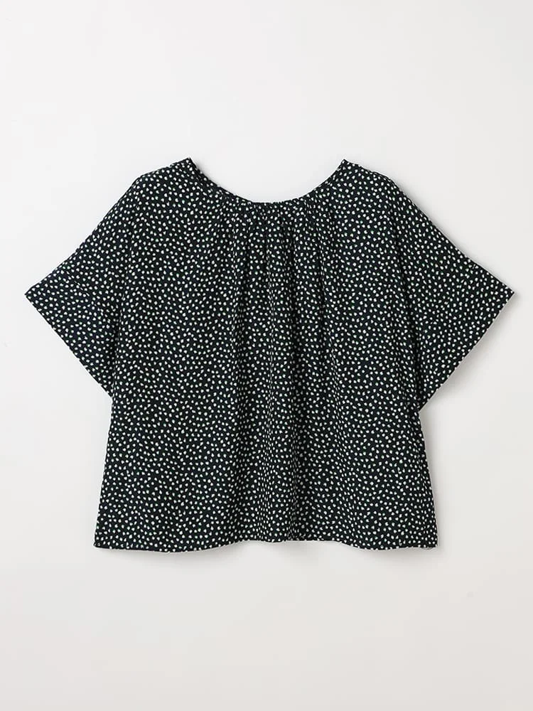 とろみドットブラウス＜2BUYで10％OFF／3BUYで15％OFF！＞