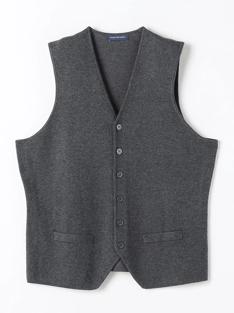 TRANSCONTINENTSBIZニットニットジレブラック/グレー/ネイビー