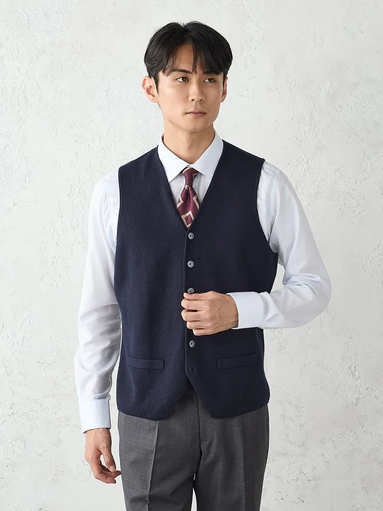 TRANSCONTINENTSBIZニットニットジレブラック/グレー/ネイビー