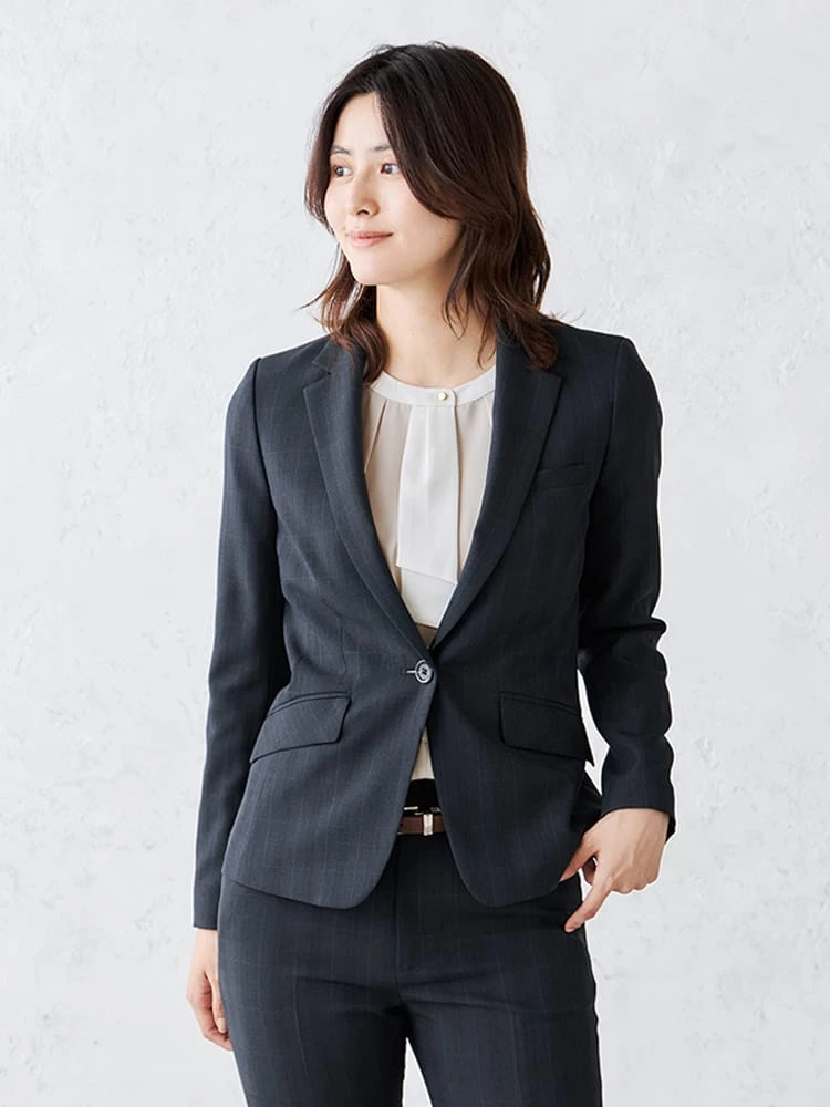 グレンチェックスーツテーラードジャケットグレー/ブラウン/ネイビー