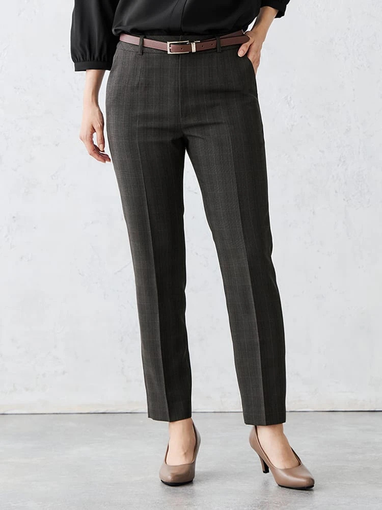 グレンチェックスーツテーパードパンツグレー/ブラウン/ネイビー