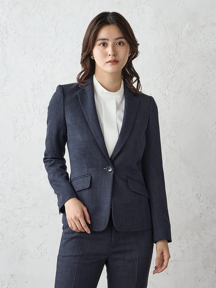 ツイードラチネスーツテーラードジャケットグレー/ブラウン/ネイビー