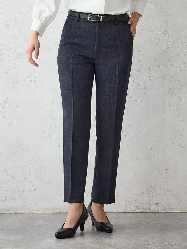 ツイードラチネスーツテーパードパンツグレー/ブラウン/ネイビー