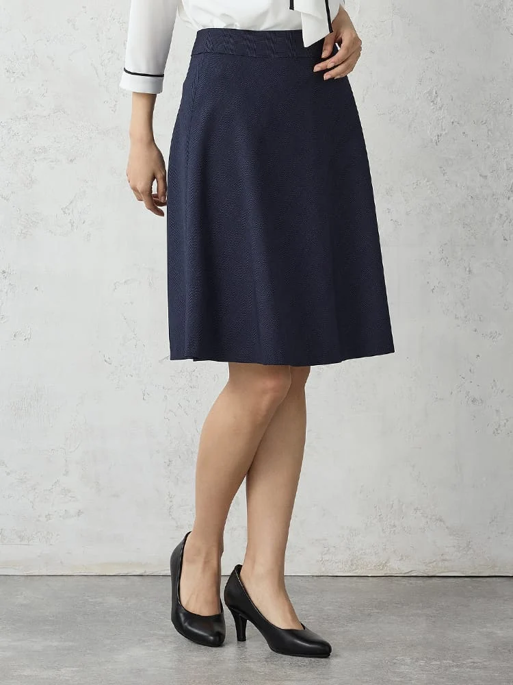 デレガントスーツフレアスカートグレンチェックグレー/ネイビー