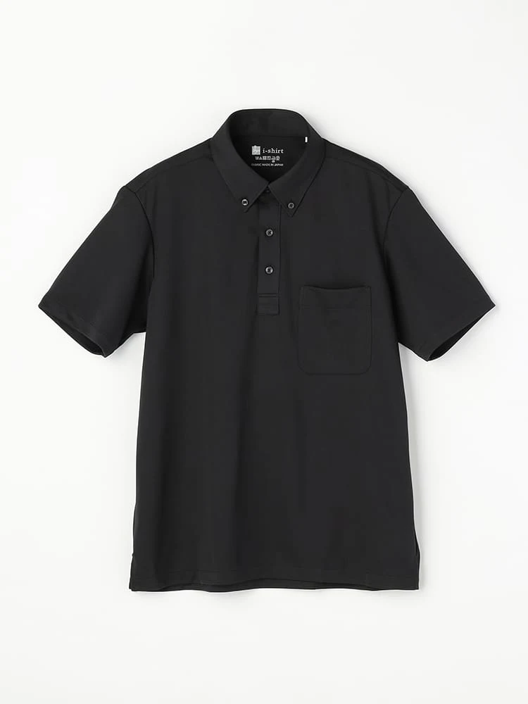 【ノーアイロン】アイシャツビジネスポロシャツホワイト/ブラック/ネイビー