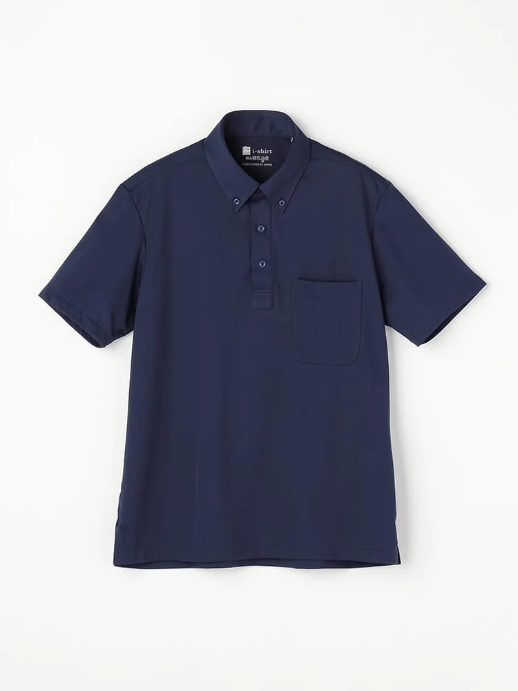 【ノーアイロン】アイシャツビジネスポロシャツホワイト/ブラック/ネイビー