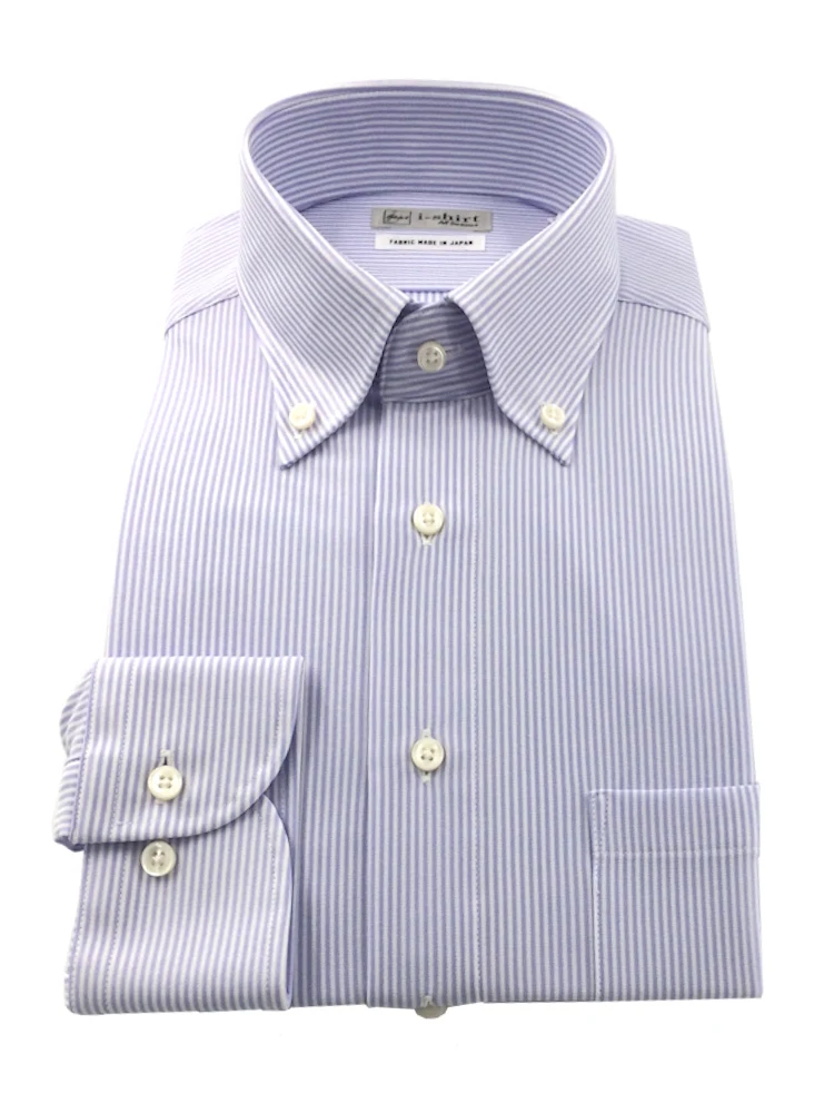 【完全ノーアイロン】長袖アイシャツロンスト柄グレー/サックス/ネイビー＜2点で1,000円／3点で2,000円OFF！＞