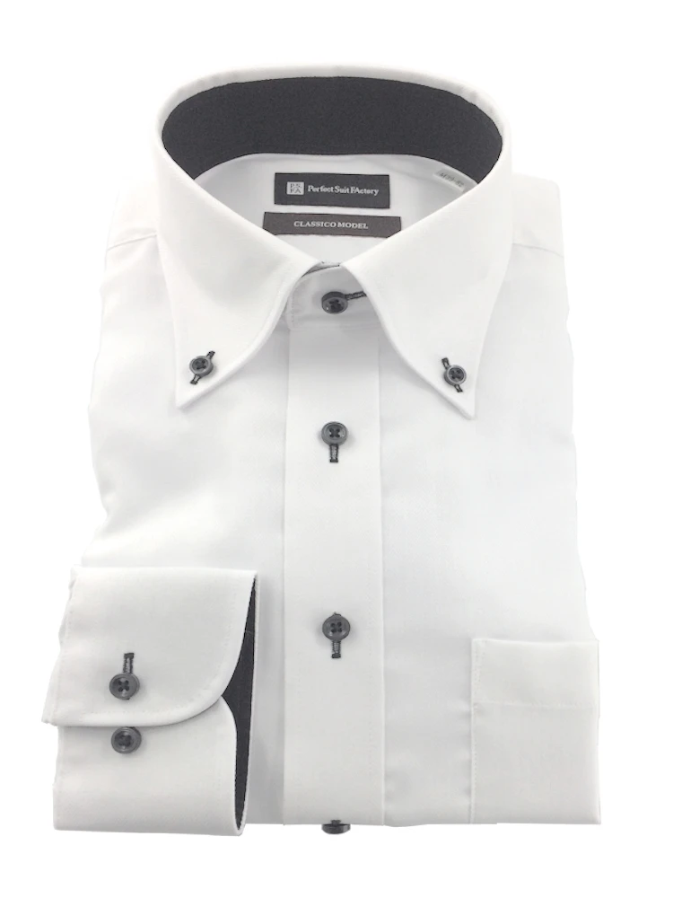 【ノンアイアロン】長袖ワイシャツ【クラシコ】ホワイトコレクションホワイト