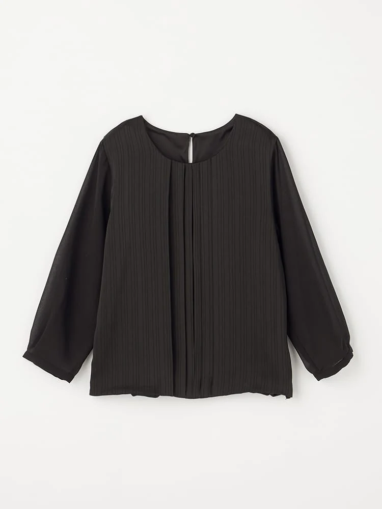 タックバルーンブラウスブラック/グレー/オフホワイト/ピンク