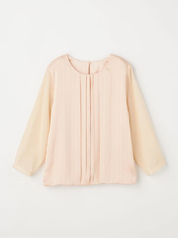 タックバルーンブラウスブラック/グレー/オフホワイト/ピンク