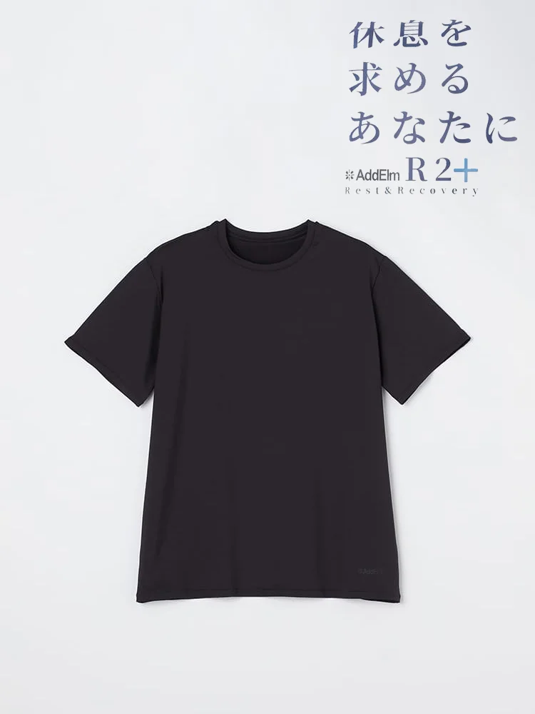 【AddElm】R2PLUSリカバリーウェア半袖Tシャツニット素材