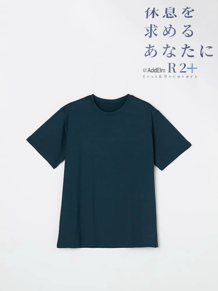 【AddElm】R2PLUSリカバリーウェア半袖Tシャツニット素材