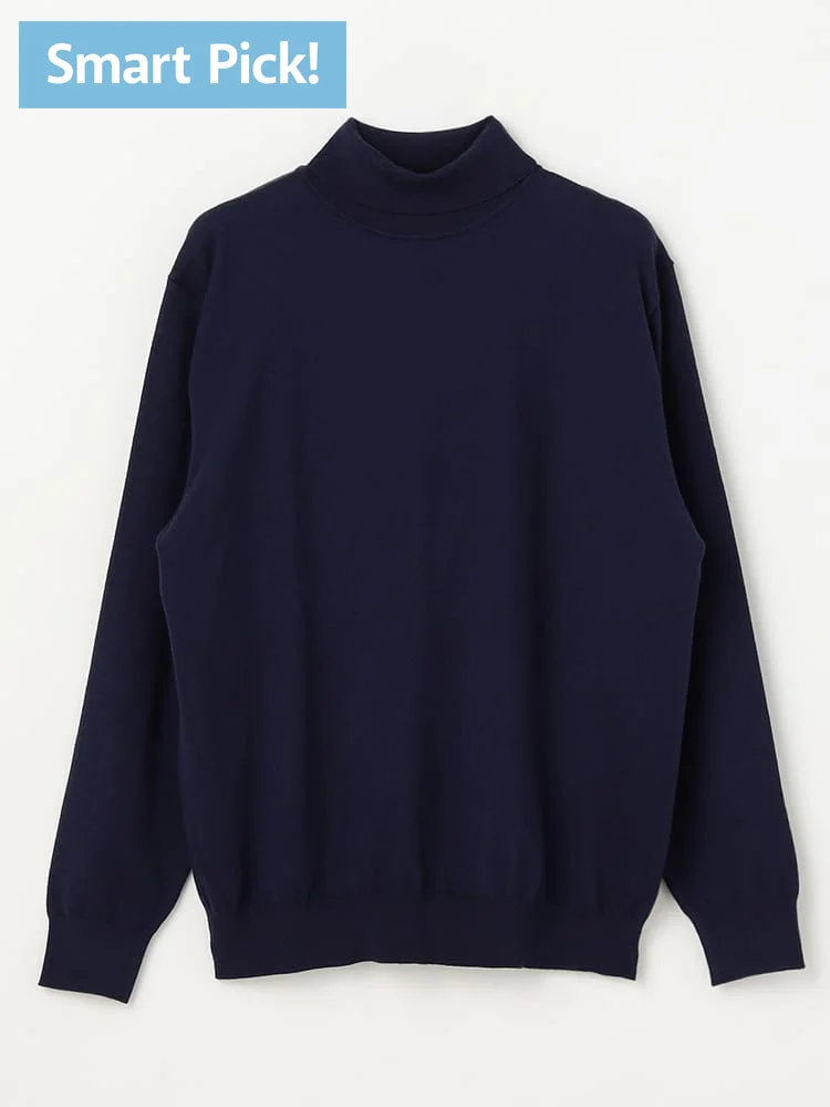 【SmartPick！】レーヨンブレンドタートルネックベーシックニット