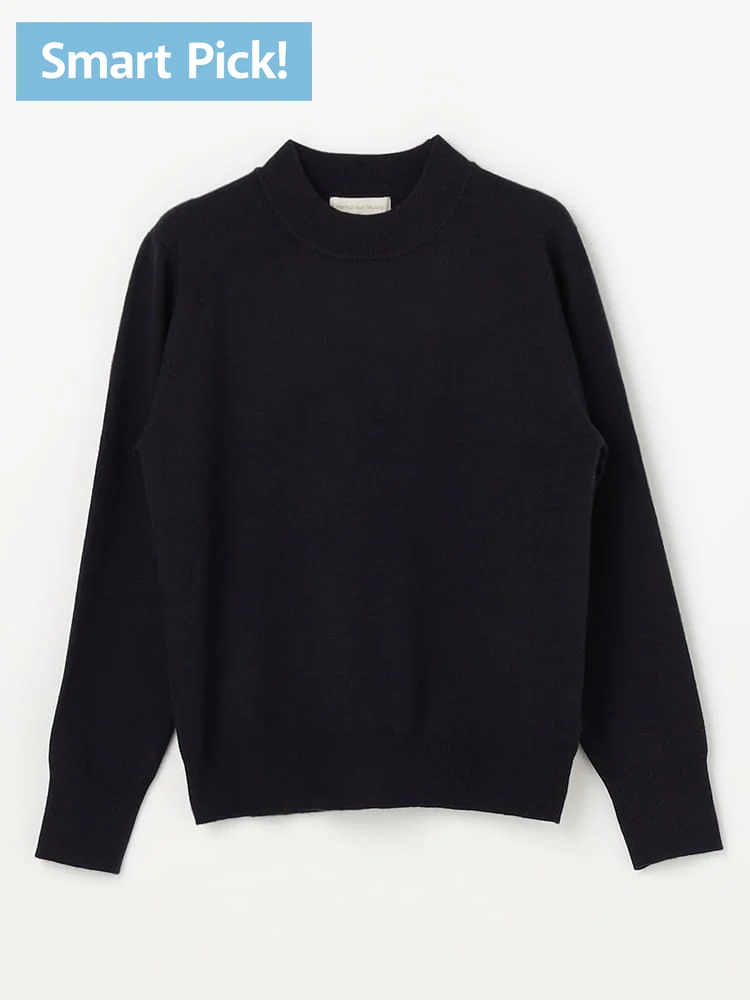 【SmartPick！/レディス】しっとり肌触りモックネックニットカシミヤタッチシリーズ
