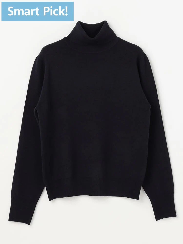 【SmartPick！/レディス】しっとり肌触りタートルネックニットカシミヤタッチシリーズ