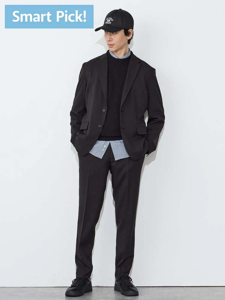 【上下セット/SmartPick！】WEB限定ベーシックセットアップブラック/グレー/ネイビー