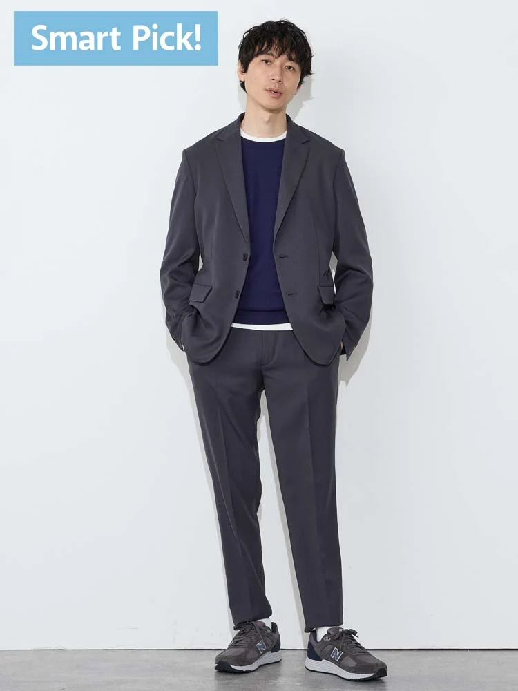 【上下セット/SmartPick！】WEB限定ベーシックセットアップブラック/グレー/ネイビー