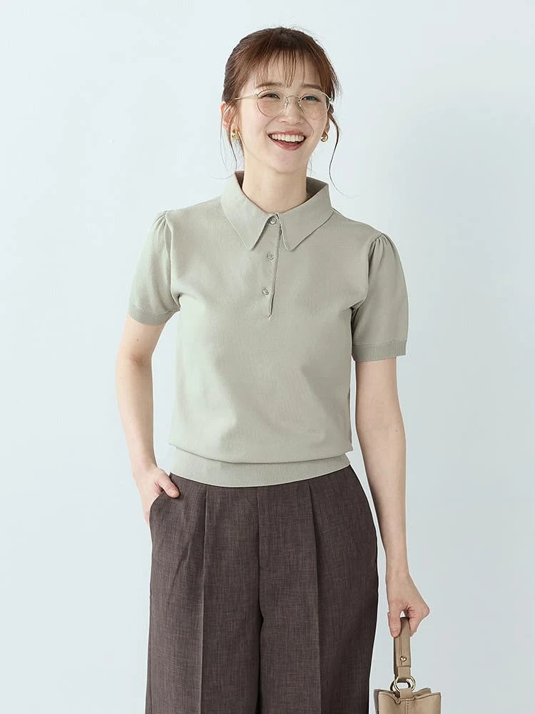 ベーシックニットポロシャツ