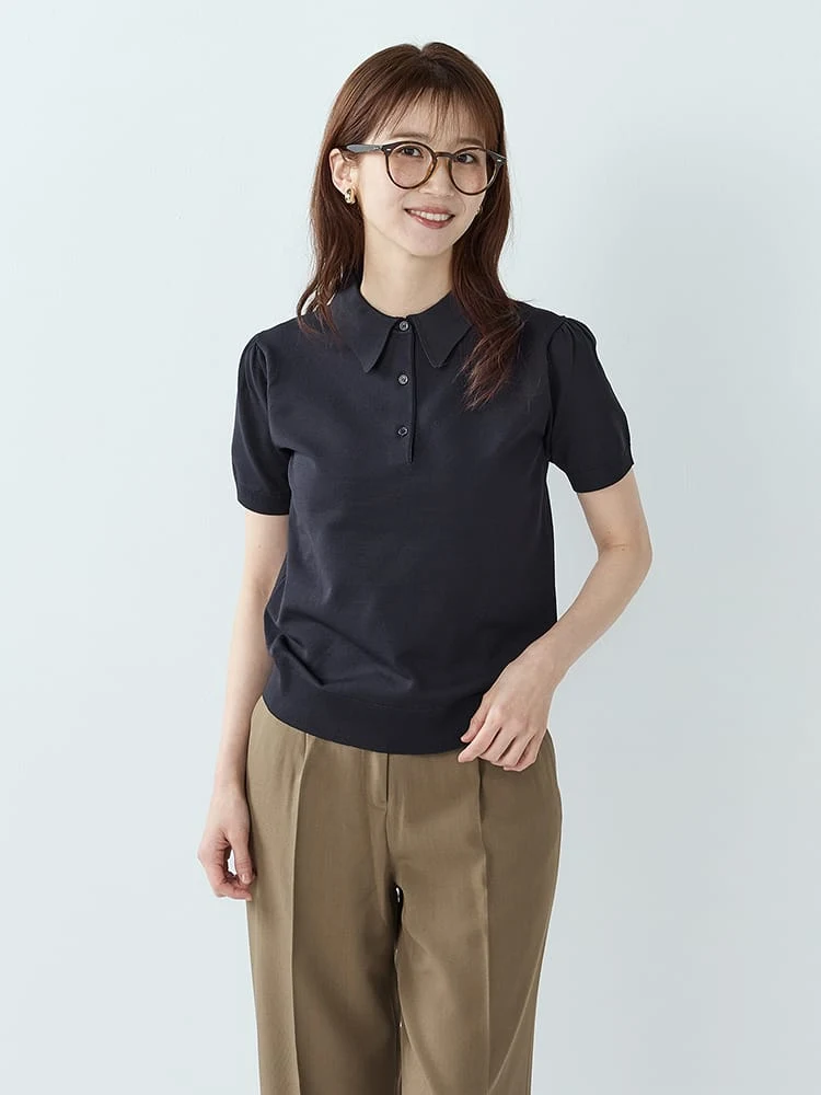 ベーシックニットポロシャツ