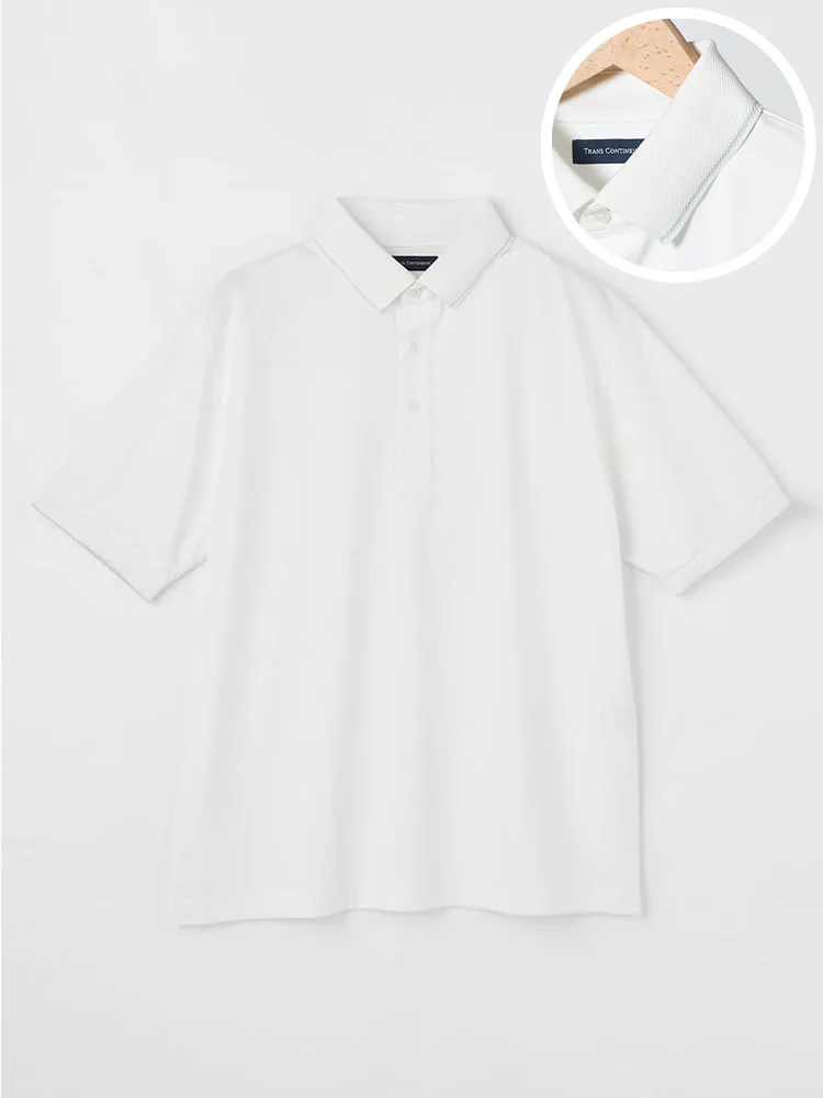 TRANSCONTINENTSジャージー半袖ポロヨコ付属