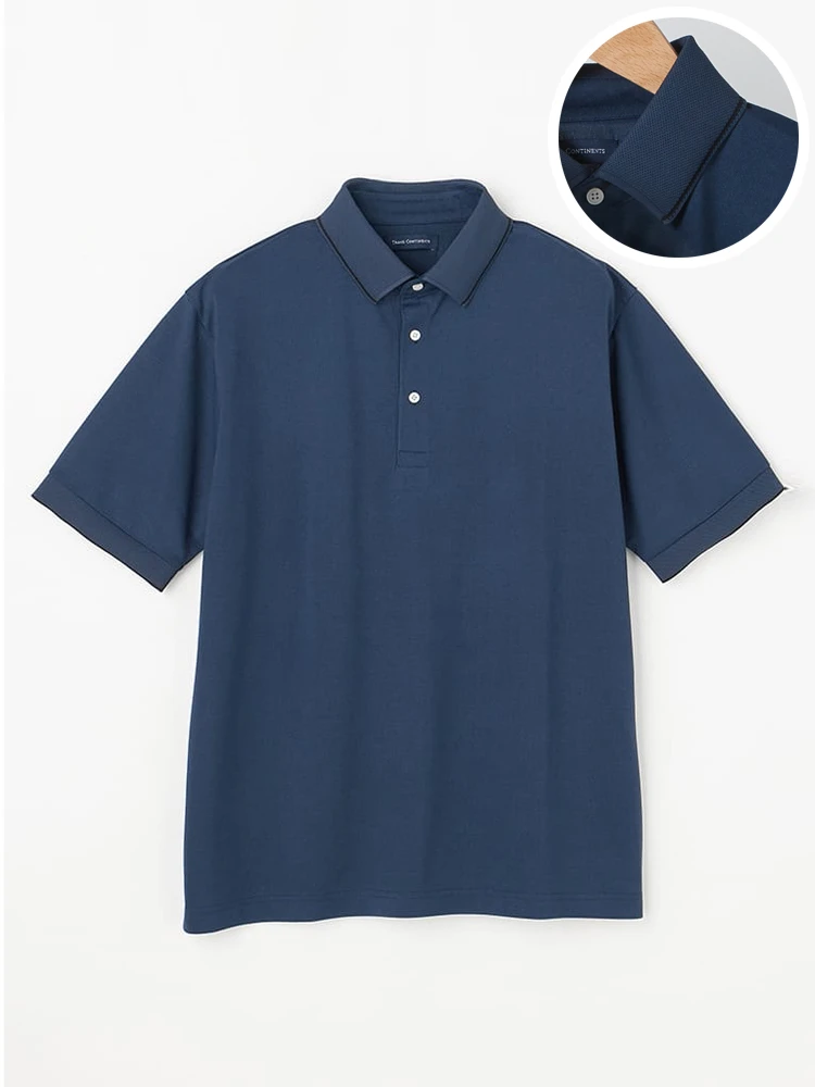 TRANSCONTINENTSジャージー半袖ポロヨコ付属