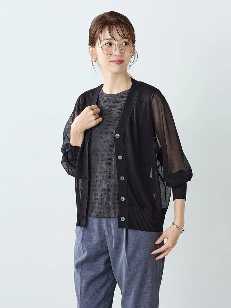 シアードルマンハイゲージカーディガン＜2BUYで10％OFF／3BUYで15％OFF！＞