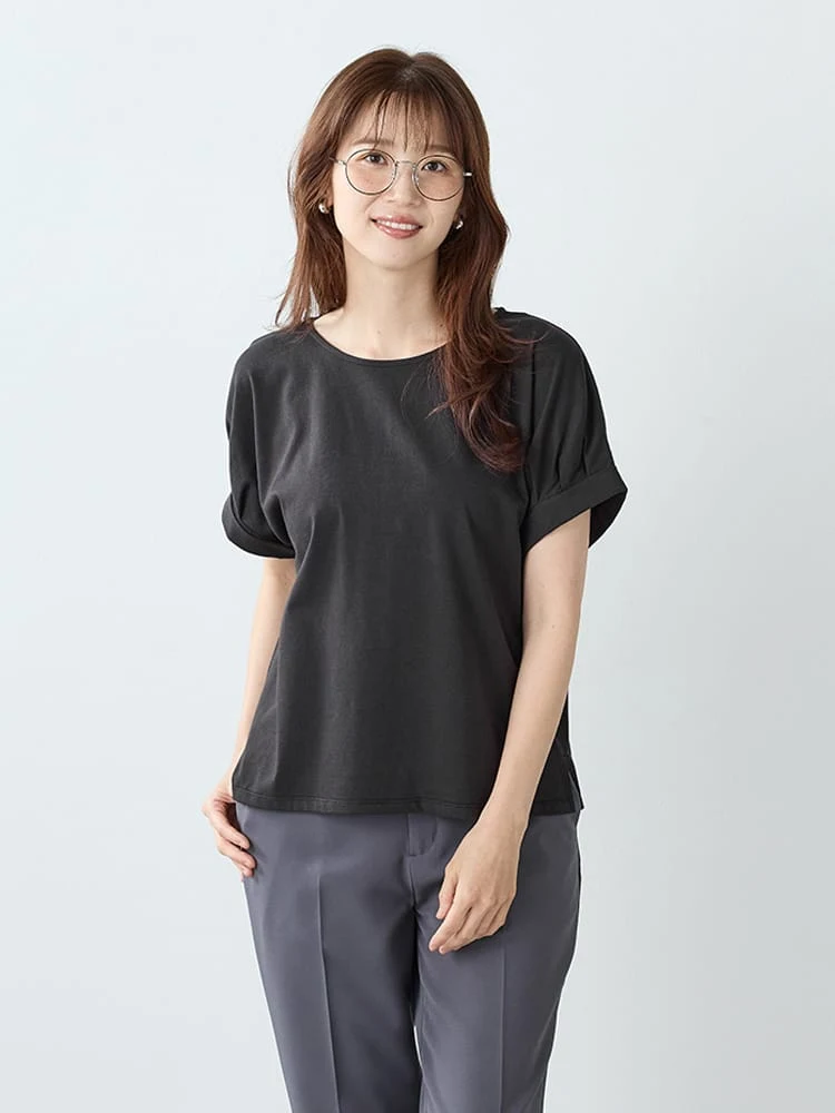 プレーティング天竺タックTシャツ＜2BUYで10％OFF／3BUYで15％OFF！＞