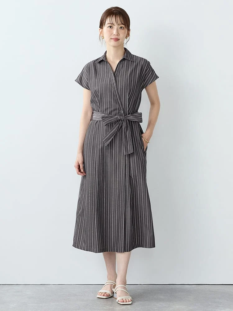 ストライプシャツワンピース＜2BUYで10％OFF／3BUYで15％OFF！＞