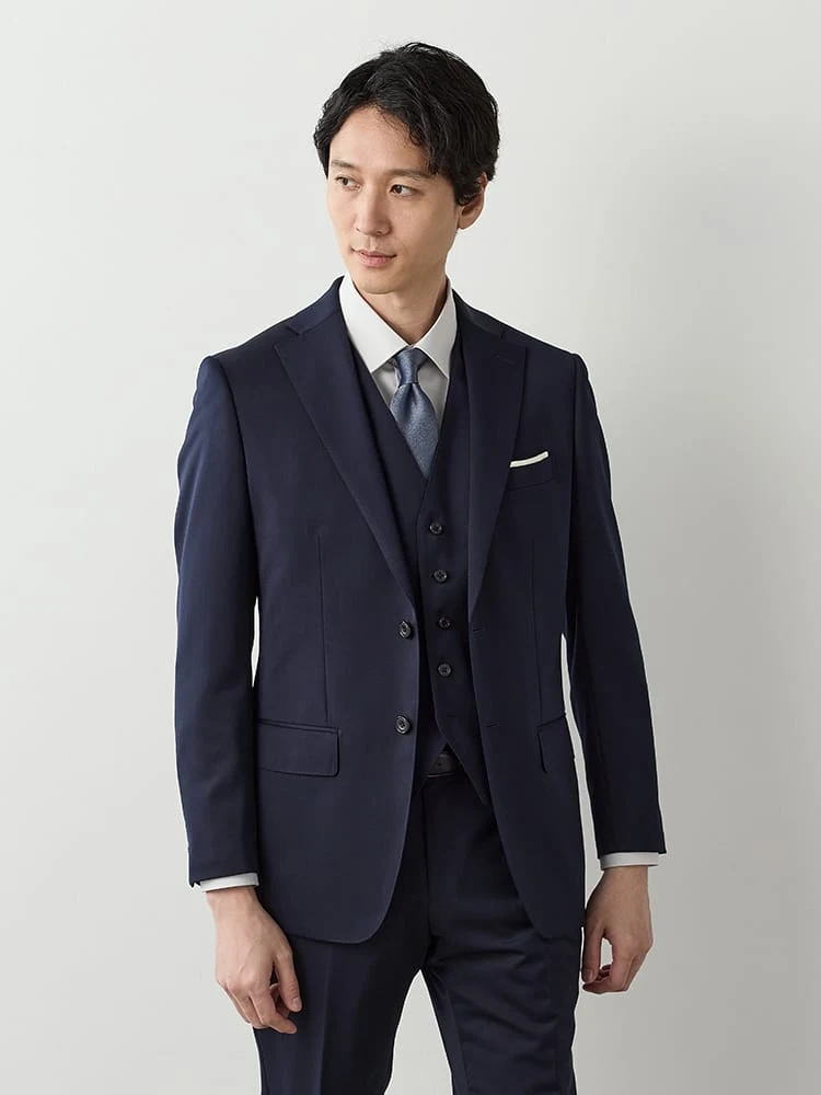 ベネシャンスリーピーススーツ【クラシコ】無地ブラウン/ネイビー