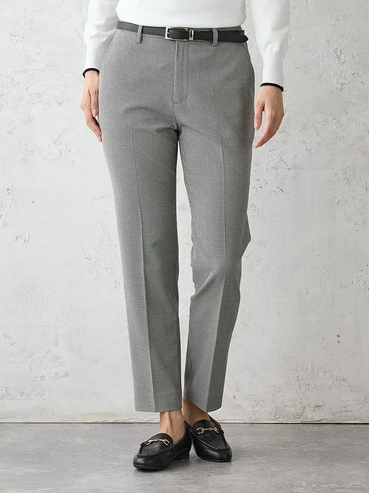 ＜あたたか裏起毛＞テーパードパンツ無地/ストライプ/千鳥柄