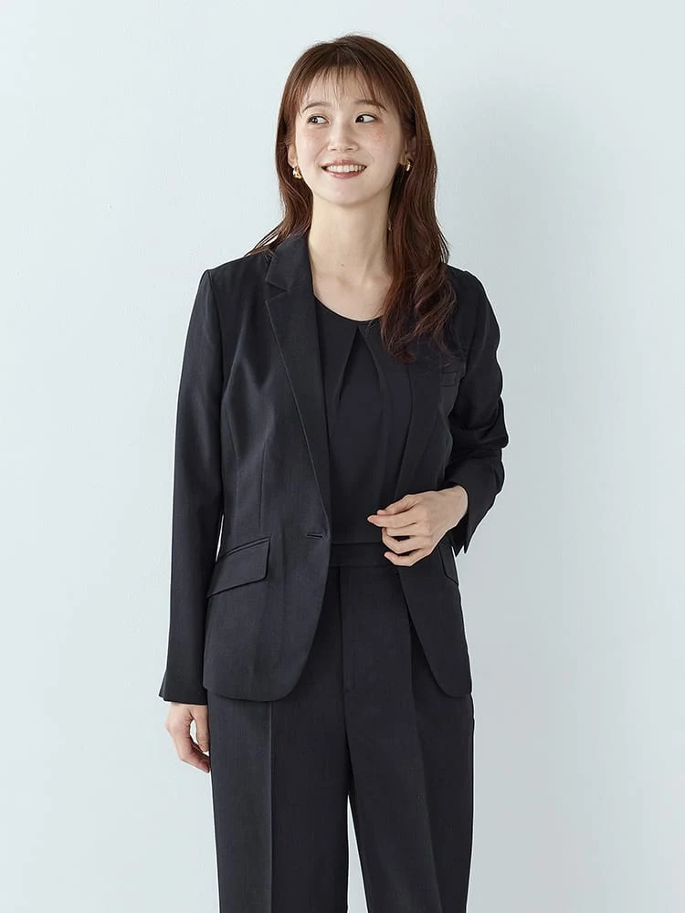 リネンライクシングルジャケット【ボーテ・セットアップ】