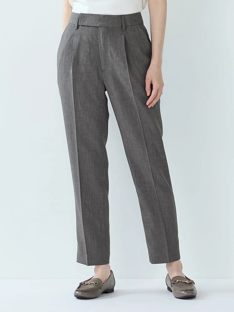 リネンライクテーパードパンツ【ボーテ・セットアップ】