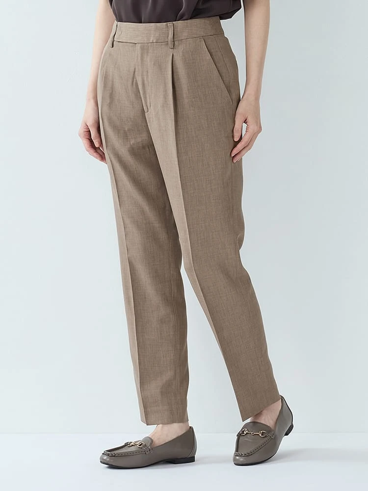 リネンライクテーパードパンツ【ボーテ・セットアップ】