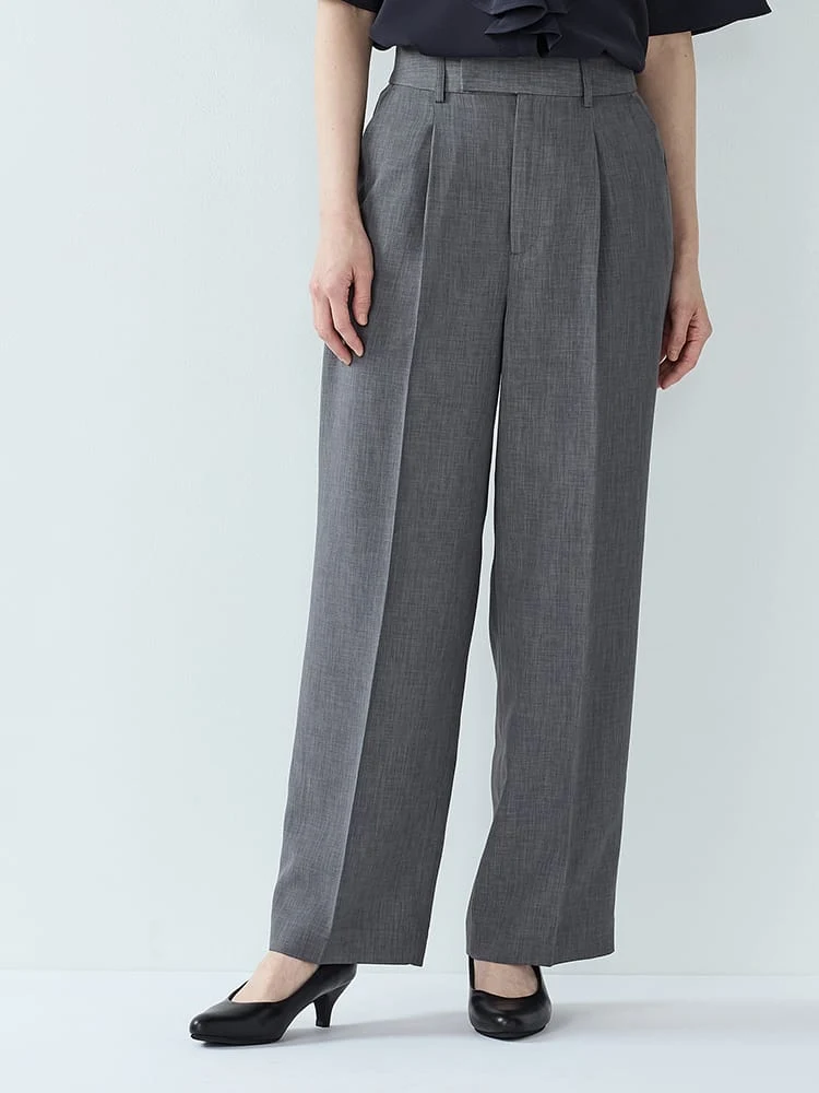 リネンライクワイドパンツ【ボーテ・セットアップ】