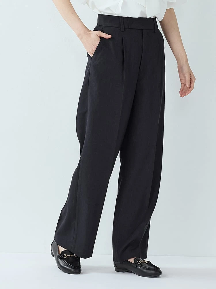 リネンライクワイドパンツ【ボーテ・セットアップ】