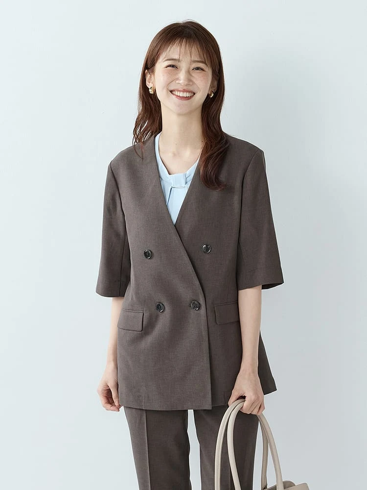 カラミメッシュハーフスリーブジャケット