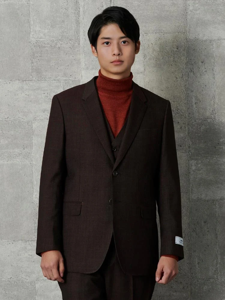 EDWINウール混デニムライクジャケットブラック/ブルー/ブラウン/ダークブラウン