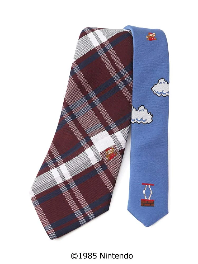 スーパーマリオネクタイチェック柄