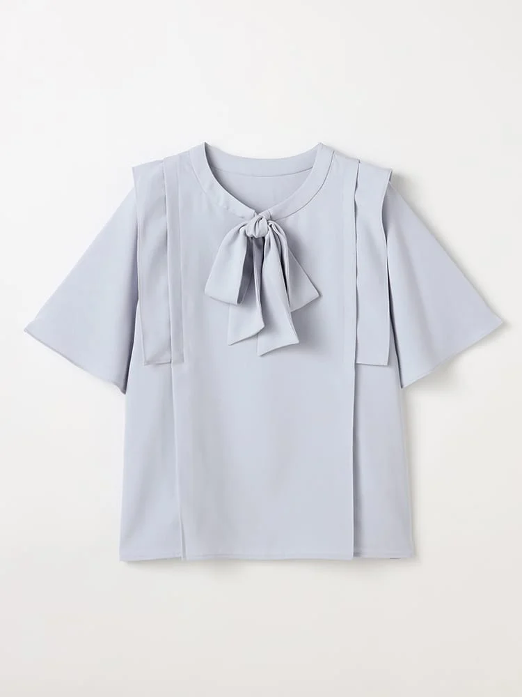 ＜ひんやり冷感/UVカット＞タイ付ブラウス＜2BUYで10％OFF／3BUYで15％OFF！＞