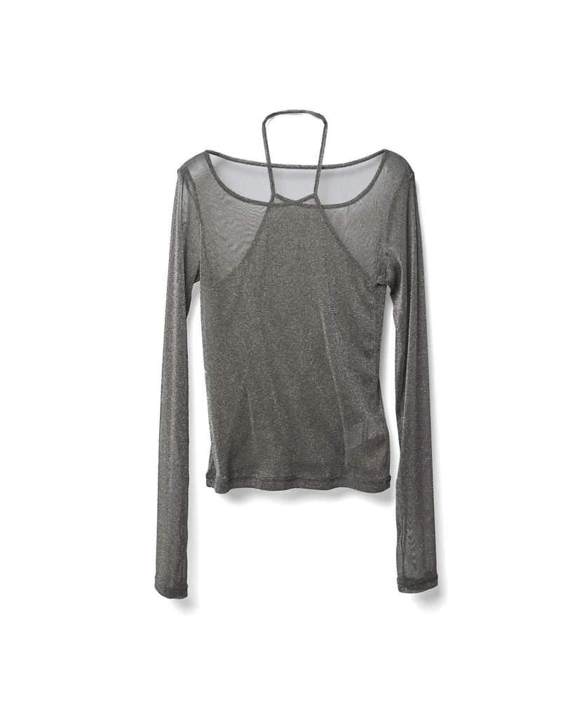 ラメ入りシアートップス【DIPINCHOCOLATE】