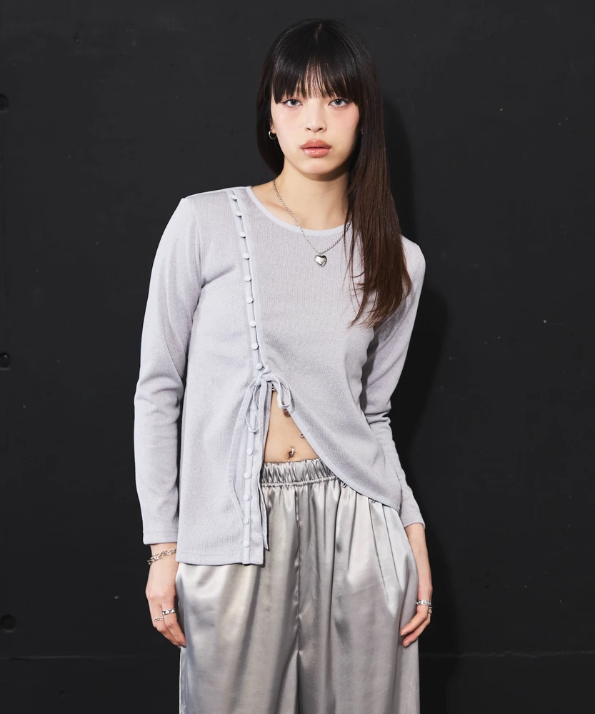 アシメデザインカットソー【DIPINCHOCOLATE】